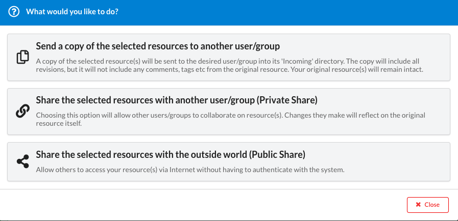 FileAgo file sharing options
